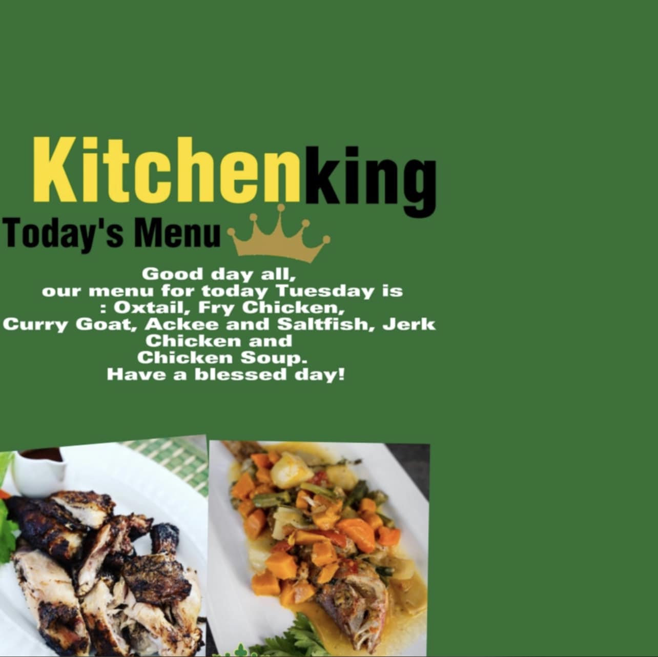 Kitchen Kravins Menu