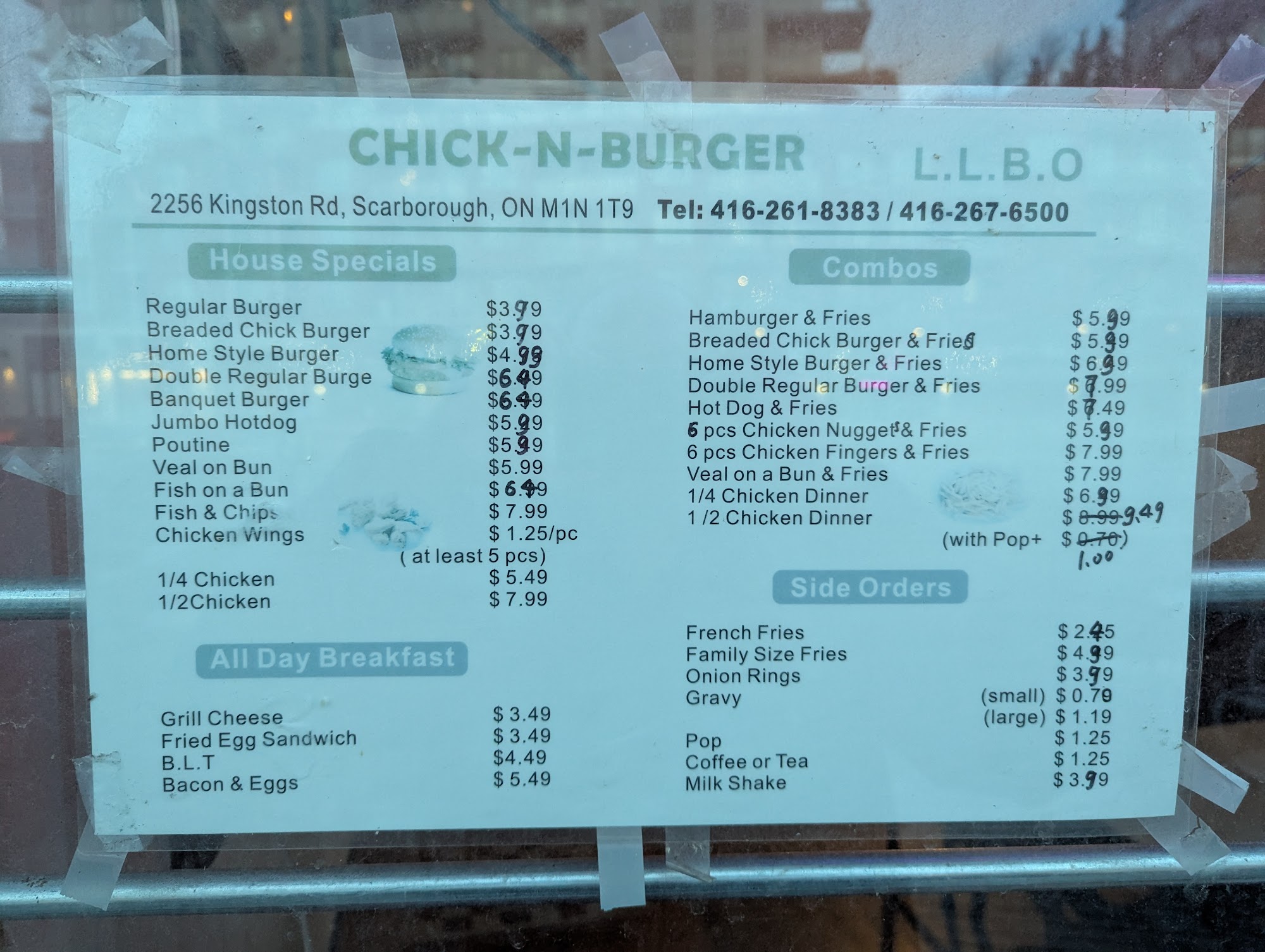 Chick-N-Burger Restaurant Menu