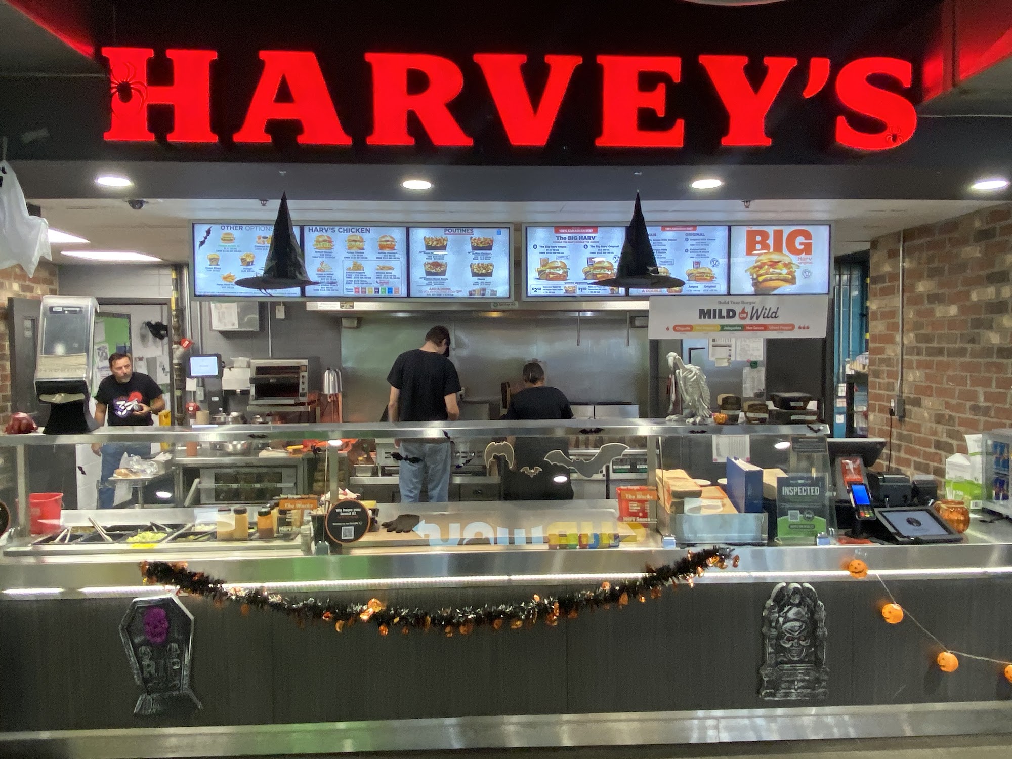 Harvey's Menu