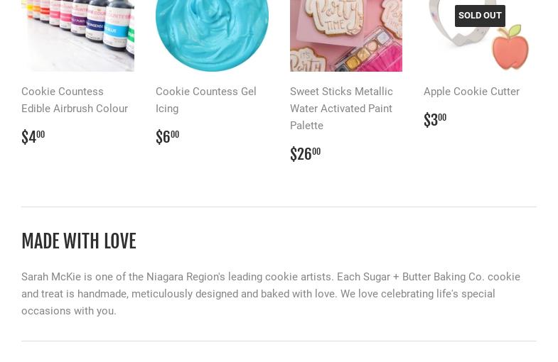 Sugar + Butter Baking Co Menu