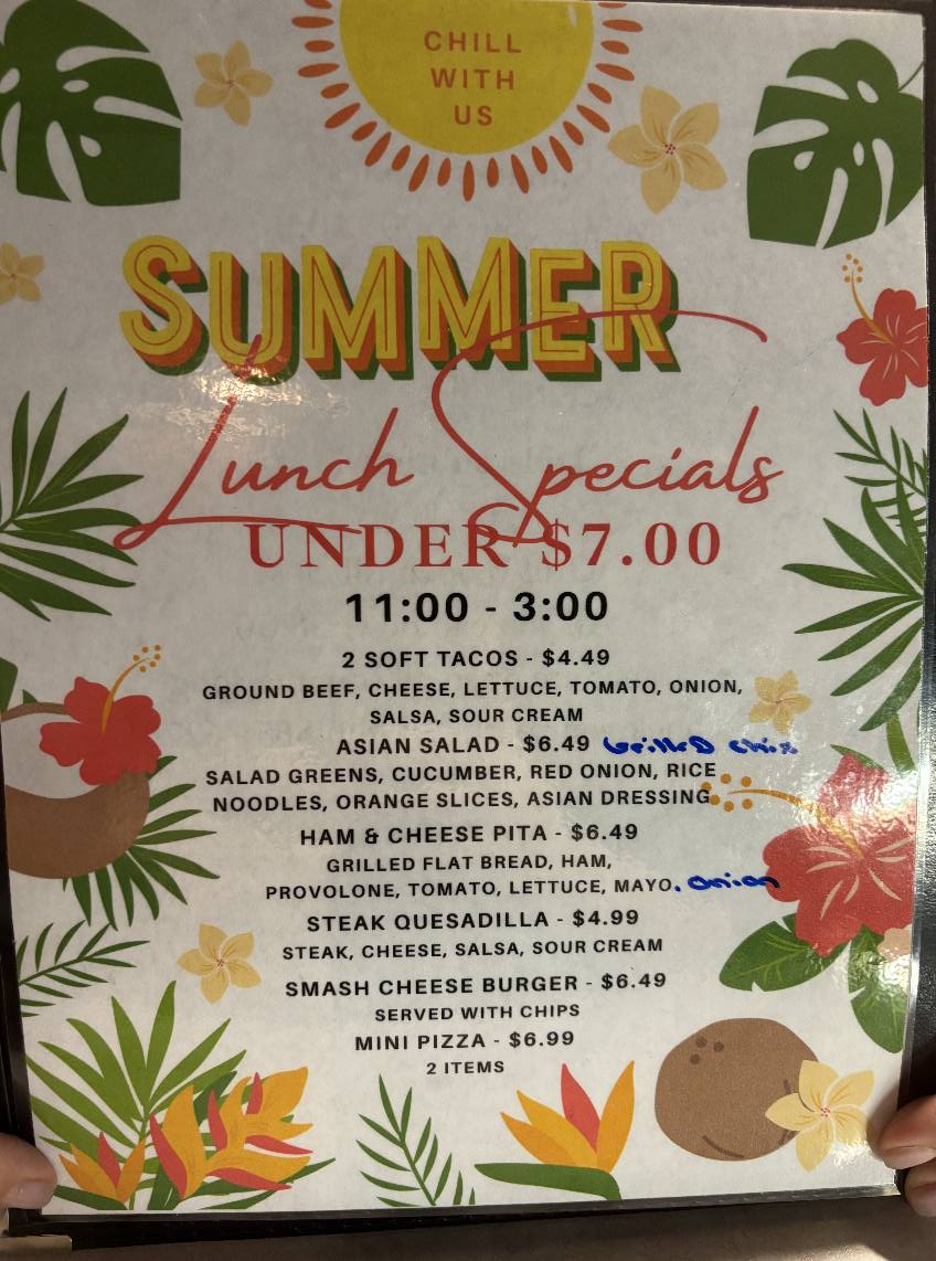 Alley Cafe Canteen Menu