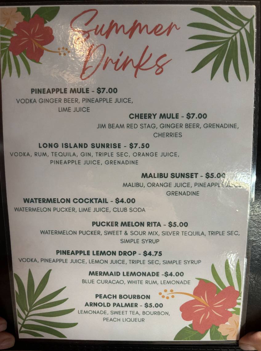 Alley Cafe Canteen Menu