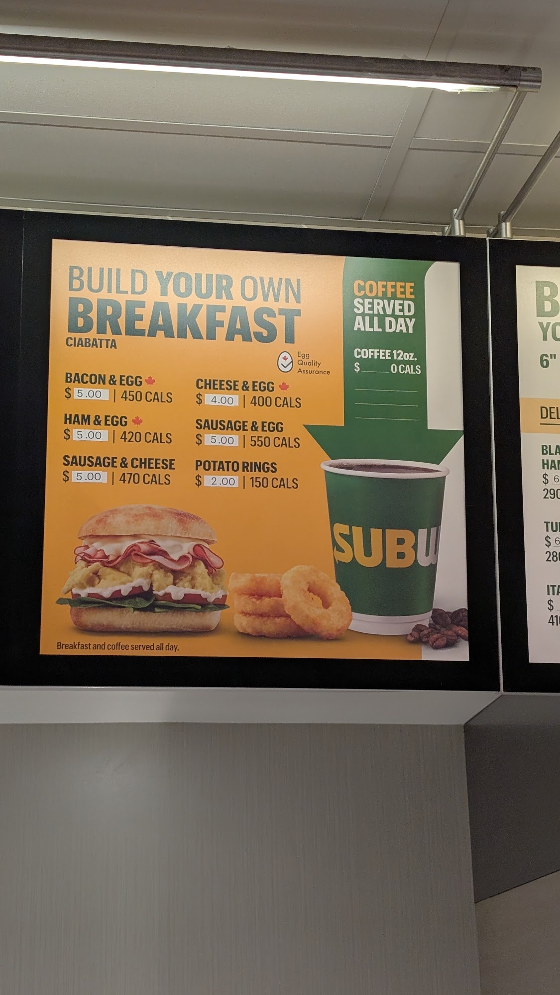 Subway Menu