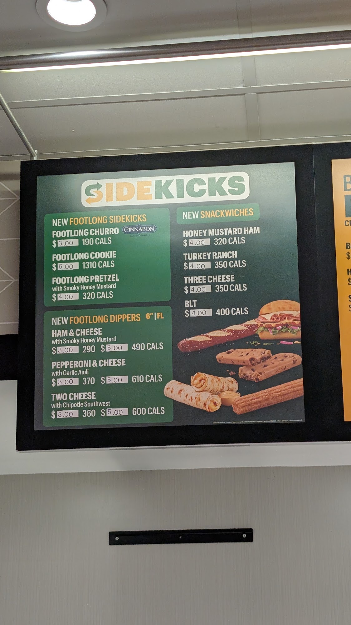 Subway Menu