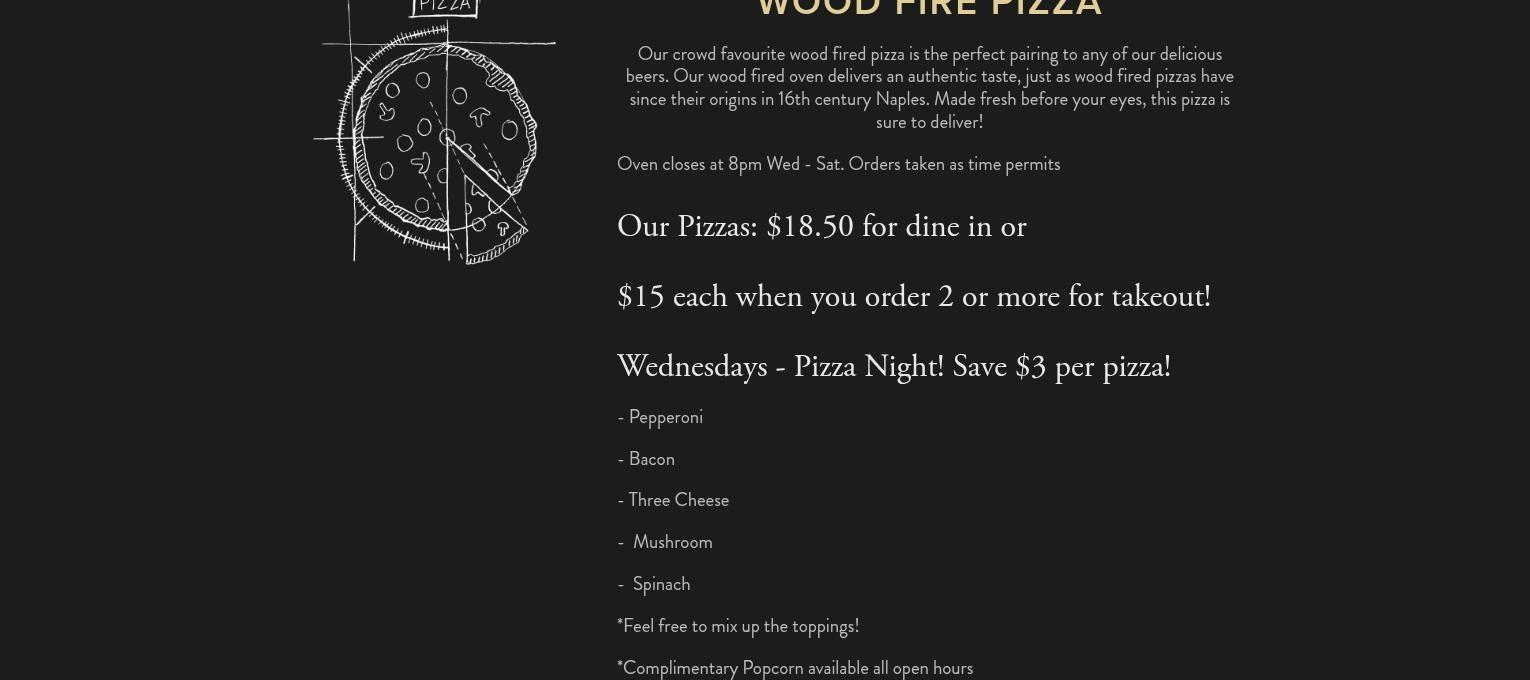 Jobsite Brewing Company Menu