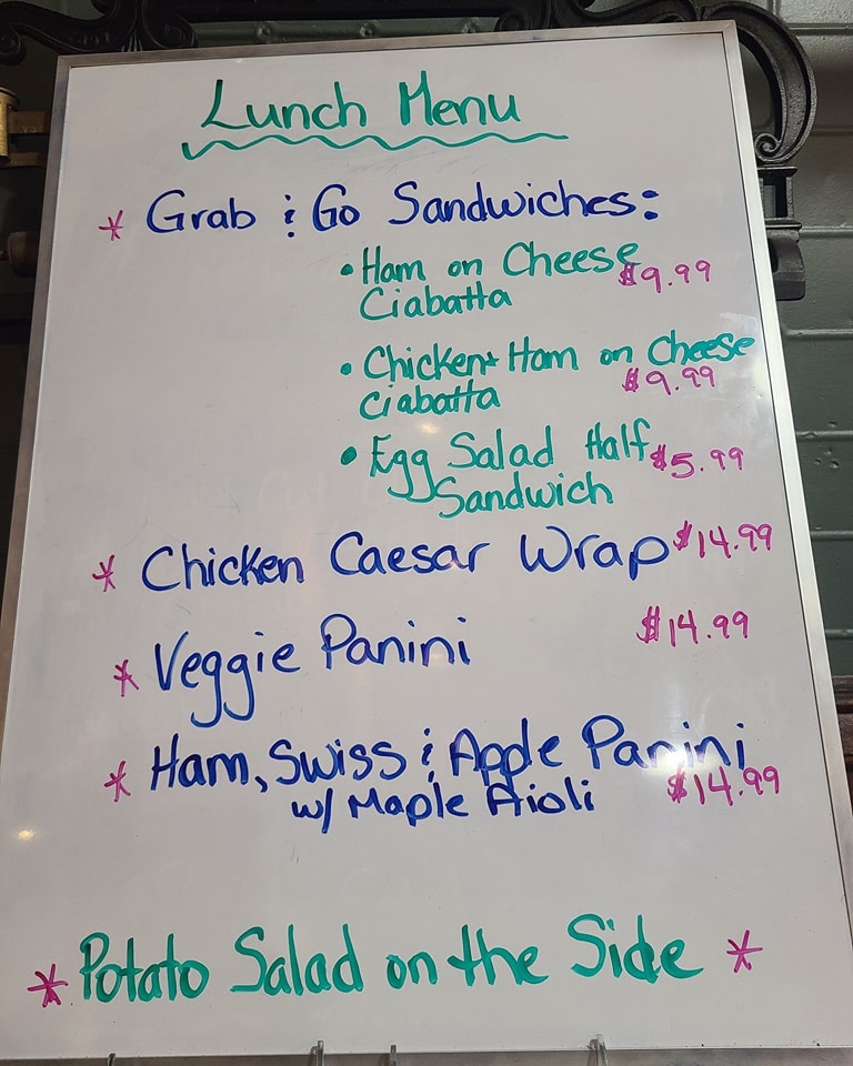 River Street Cafe Menu