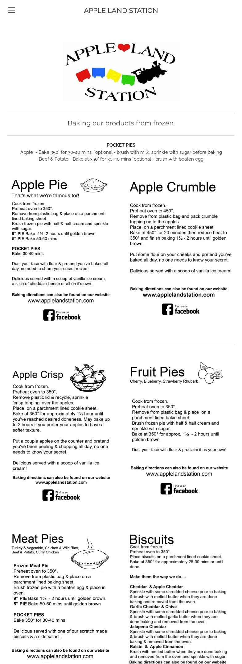 Apple Land Station Menu