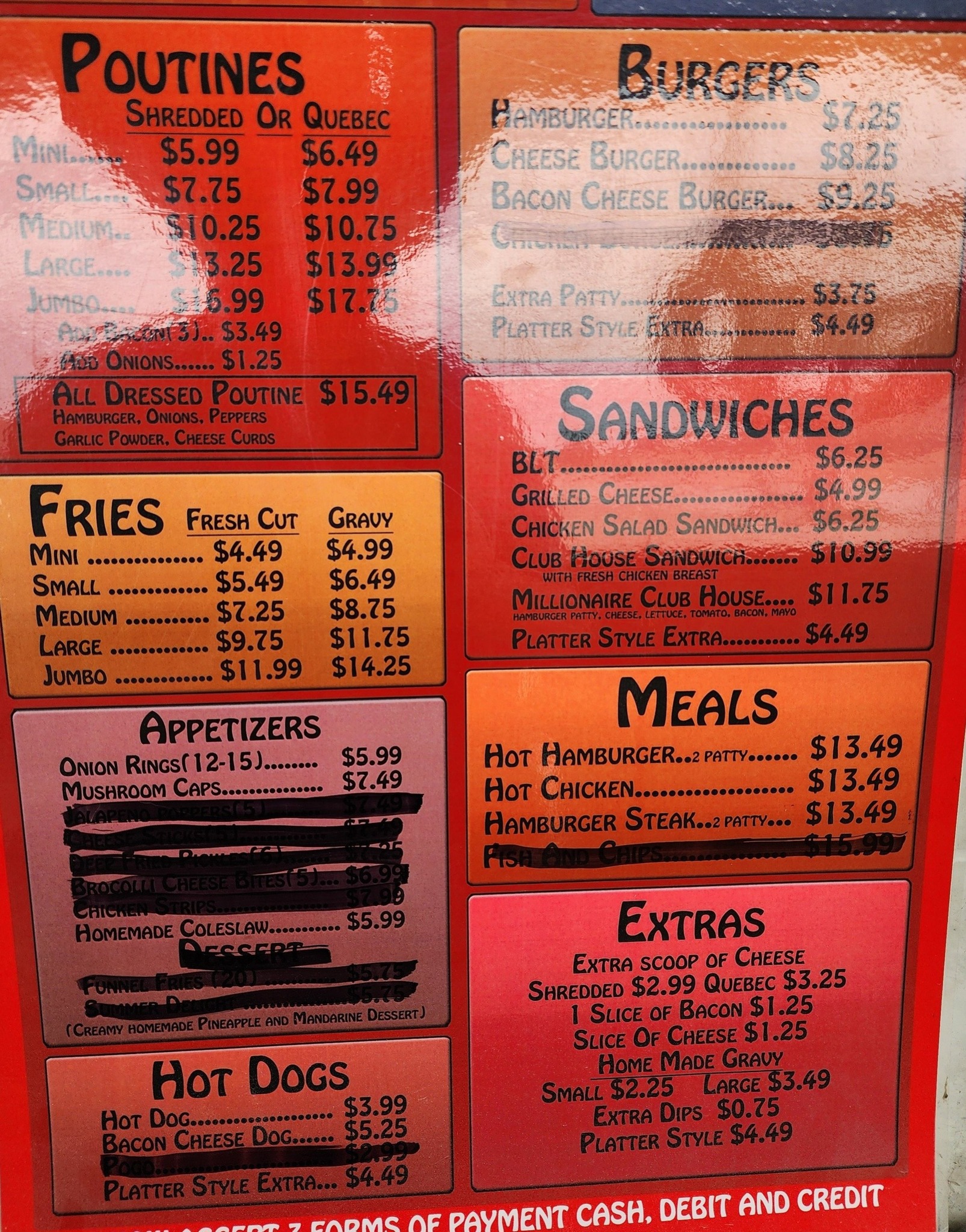 Busy Chippies Menu