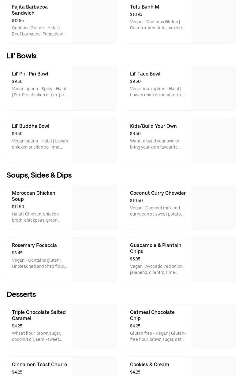 Luisa's Burritos & Bowls Menu