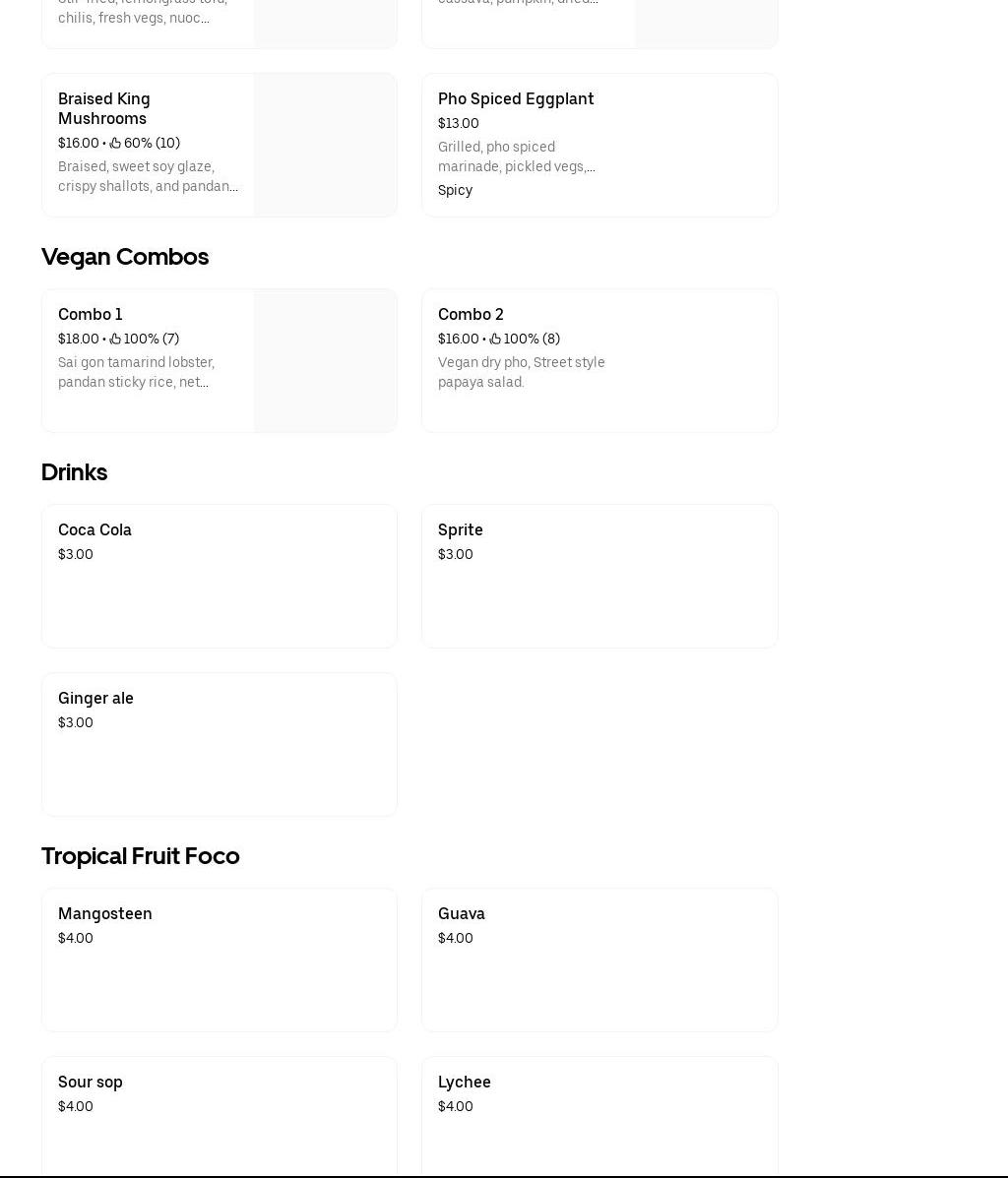 Chay viet vegetarian Menu