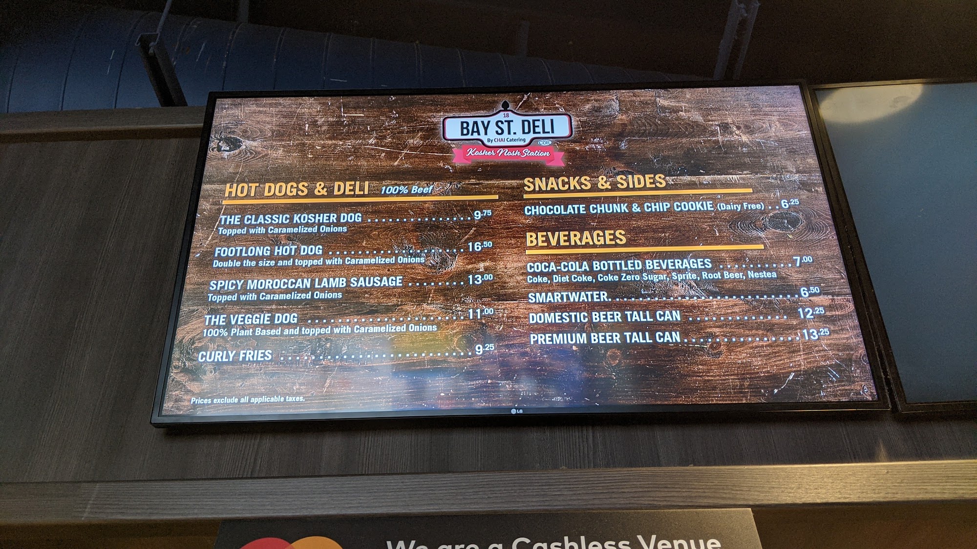 Bay St Deli Kosher Menu