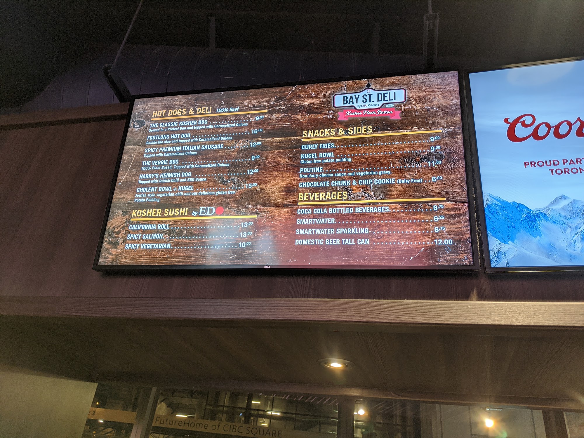 Bay St Deli Kosher Menu