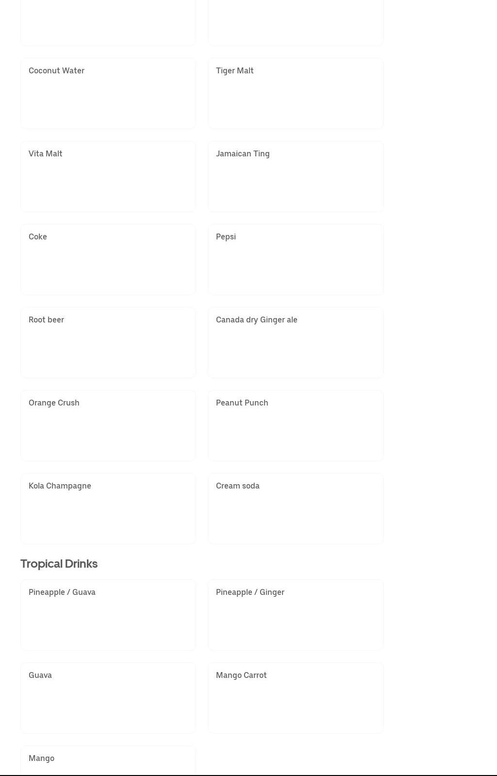 Definitely Yours Restaurant Menu