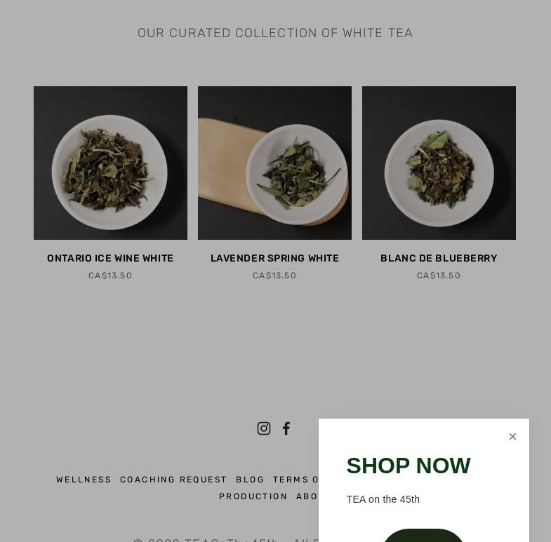 TEA on the 45th Menu