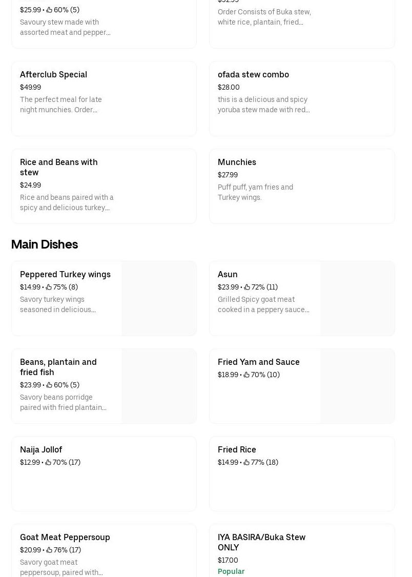 Kulu’s Kitchen Menu