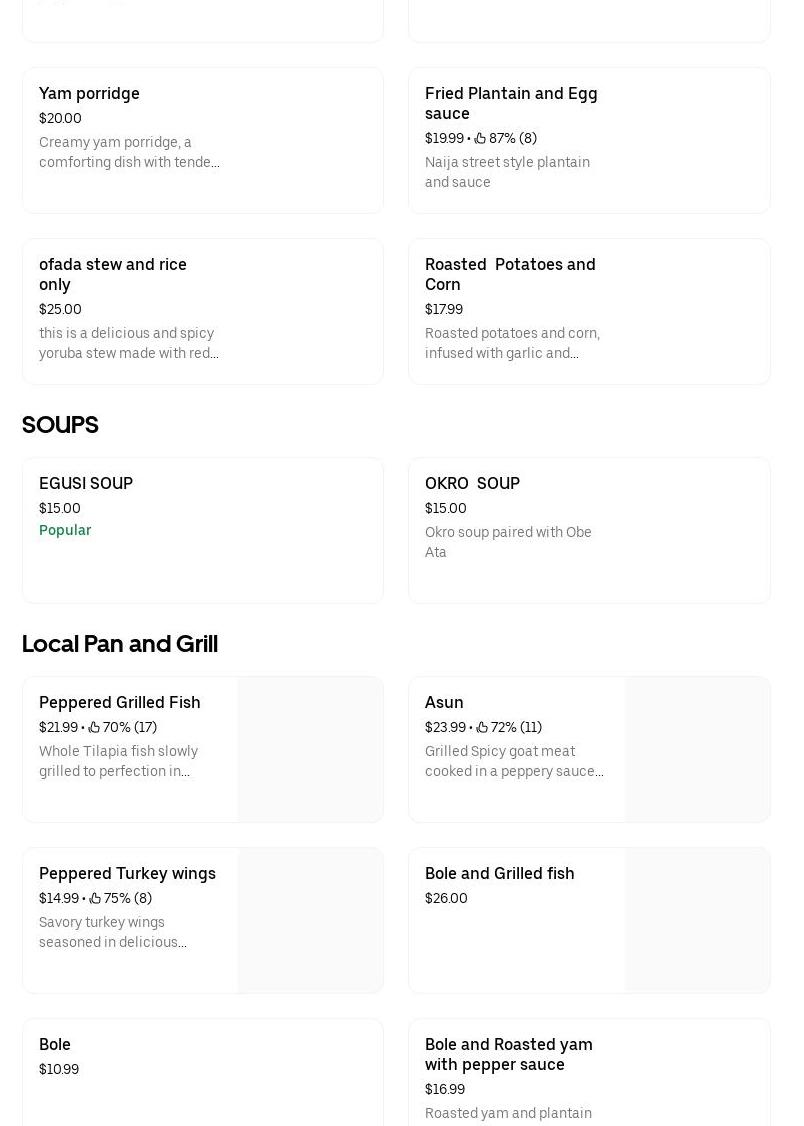 Kulu’s Kitchen Menu