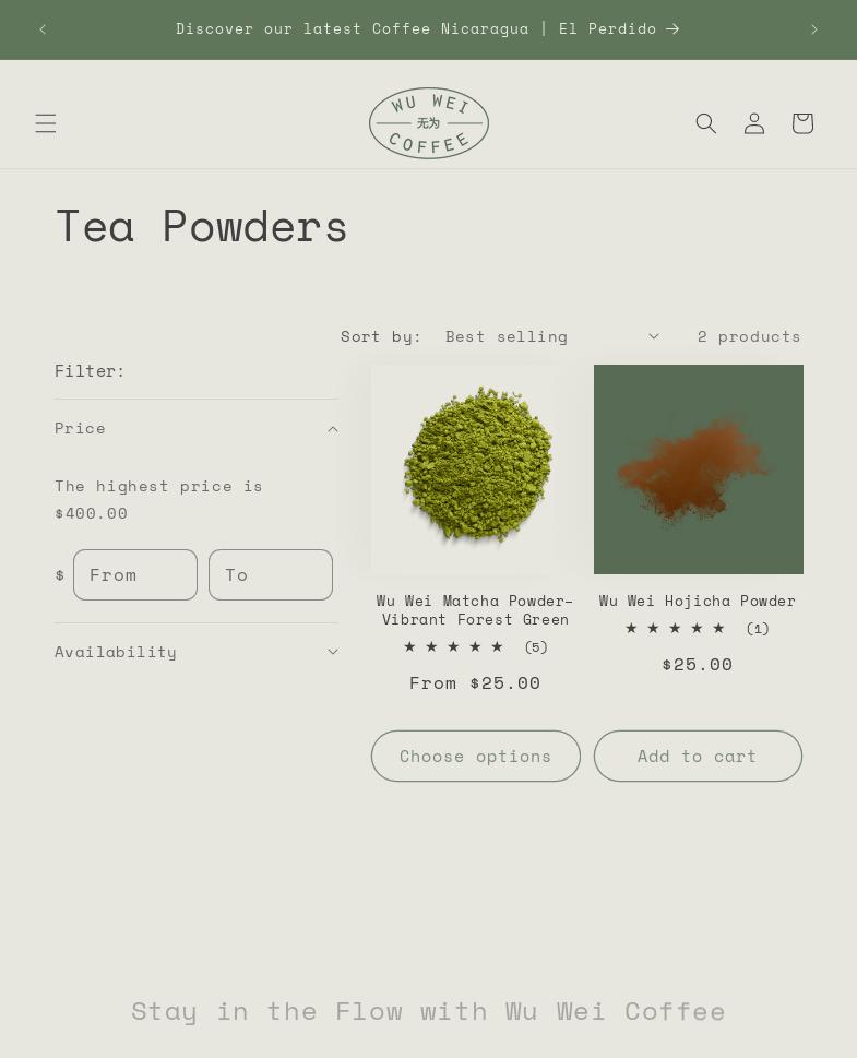 Wu Wei Coffee | 无为 Menu