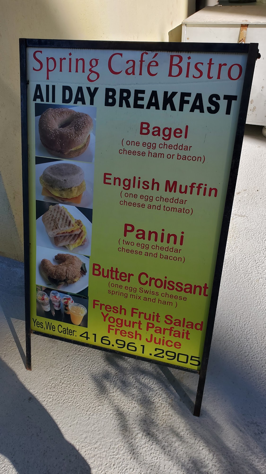 Spring Cafe Bistro Menu