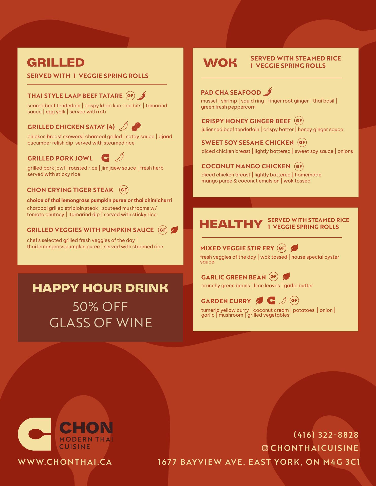 Pii Nong Thai Yonge - Eatery & Experience Menu