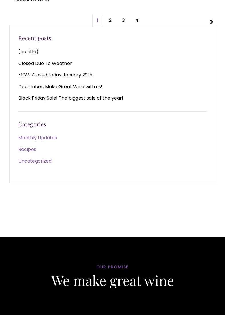 Make Great Wine Menu