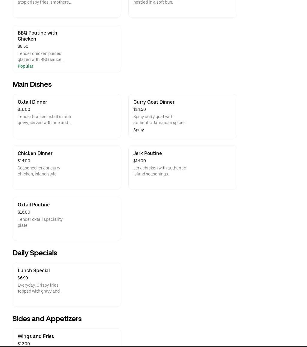 Meechies BBQ & Jerk Menu