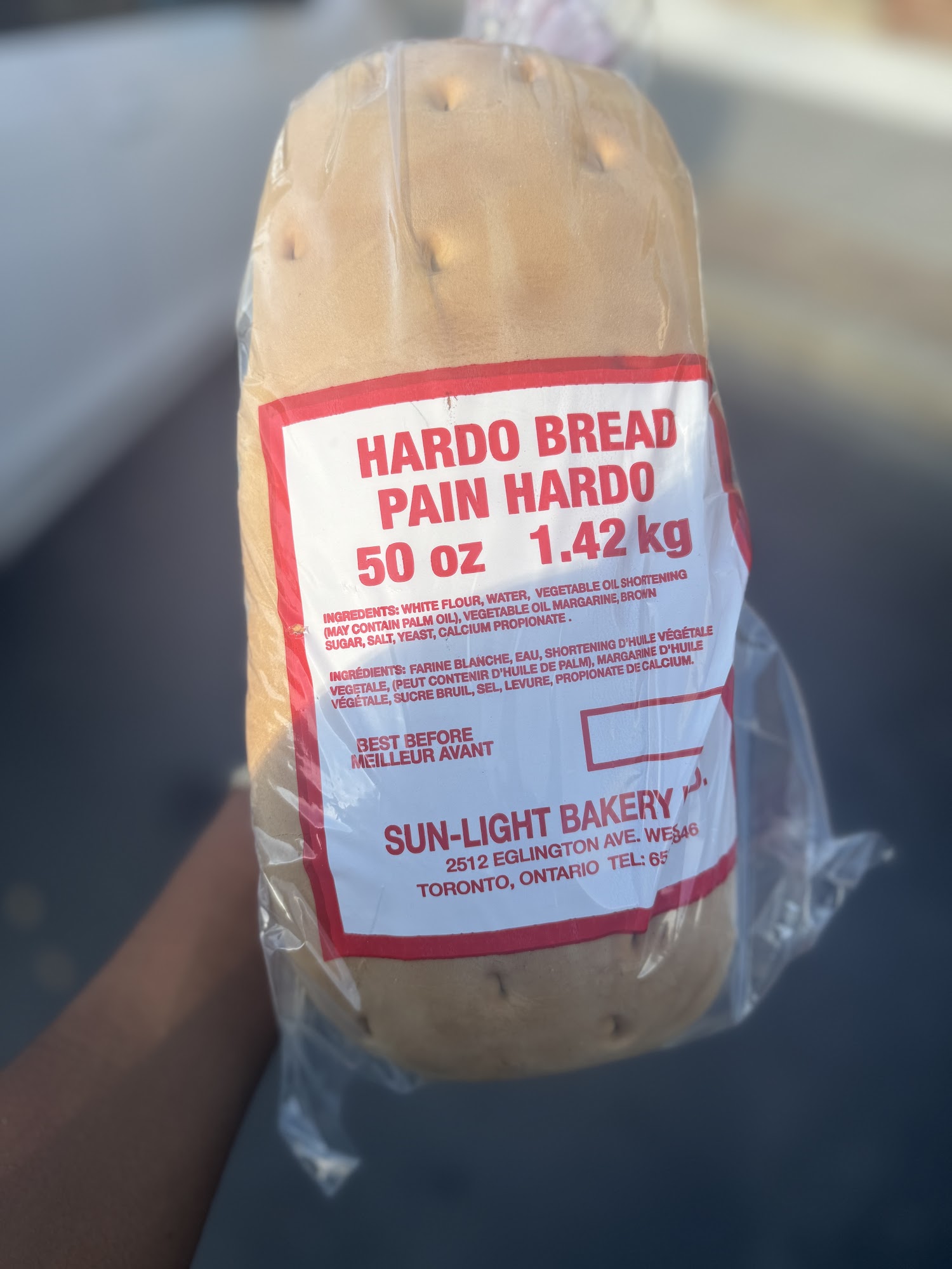 Sun-Light Bakery Menu