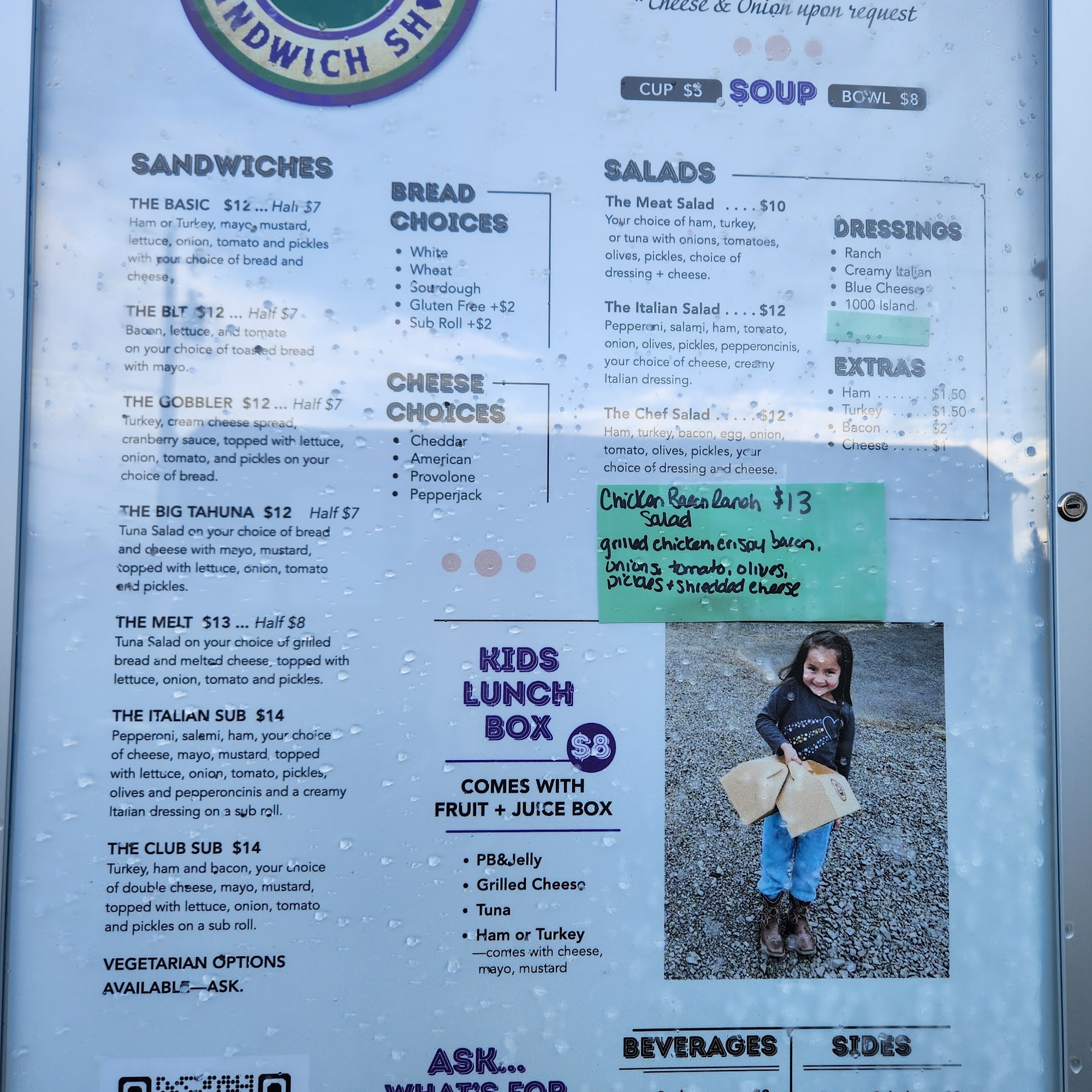 Lunch Box Sandwich Shop Menu