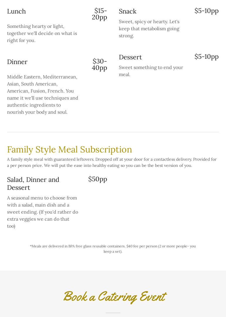 All Ways Hungry Menu