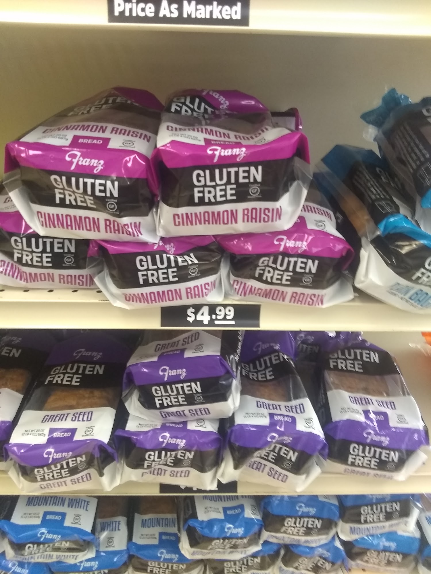 Franz Bakery Outlet Store Menu