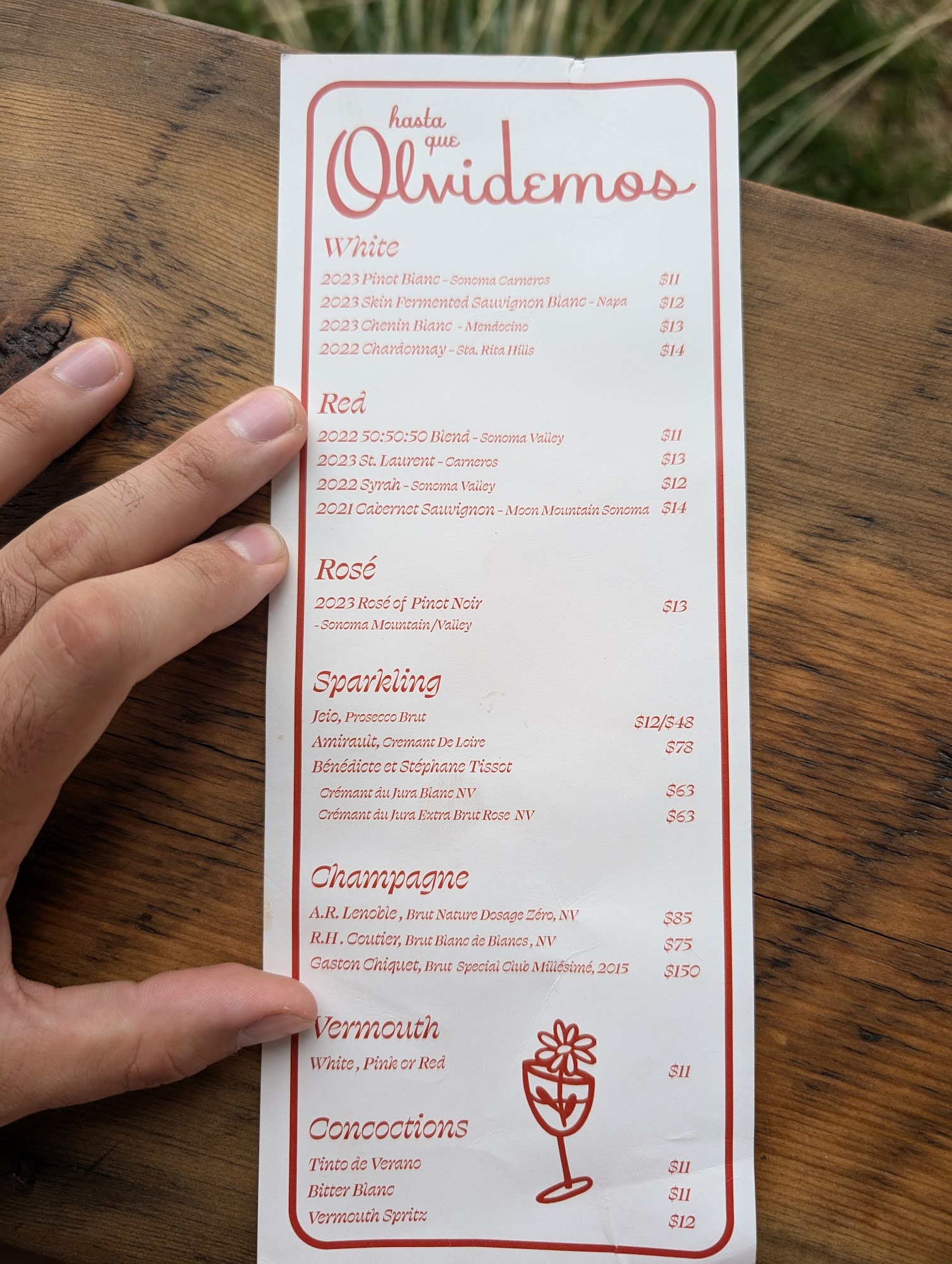 Hasta que Olvidemos Menu