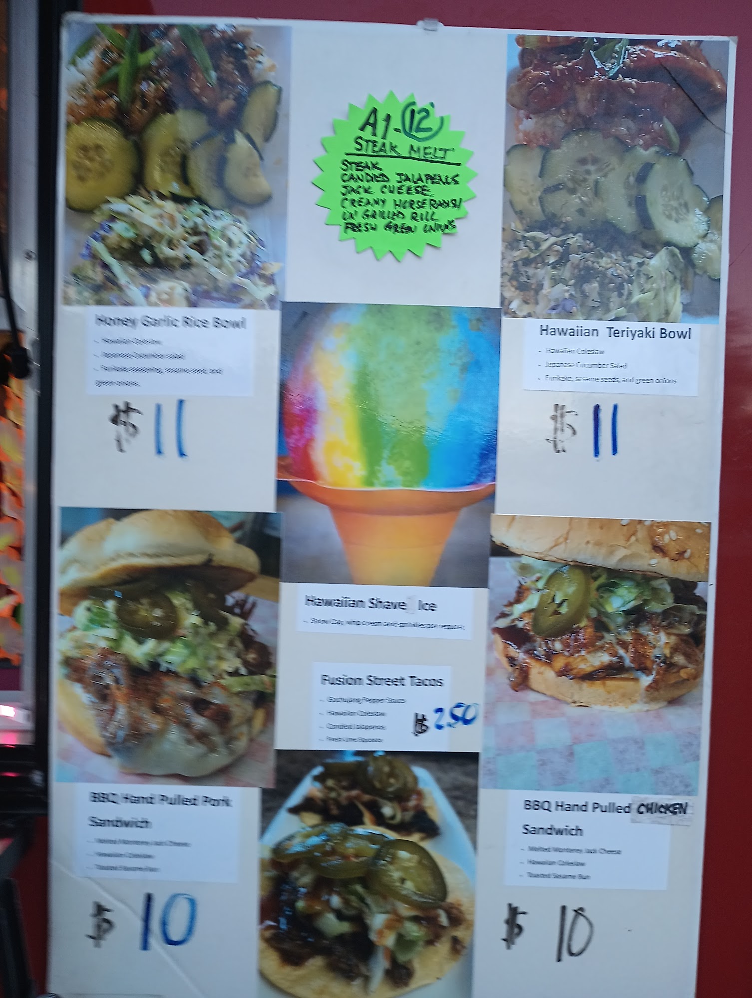 Vangos Hawaiian Fusion & Shave Ice Menu