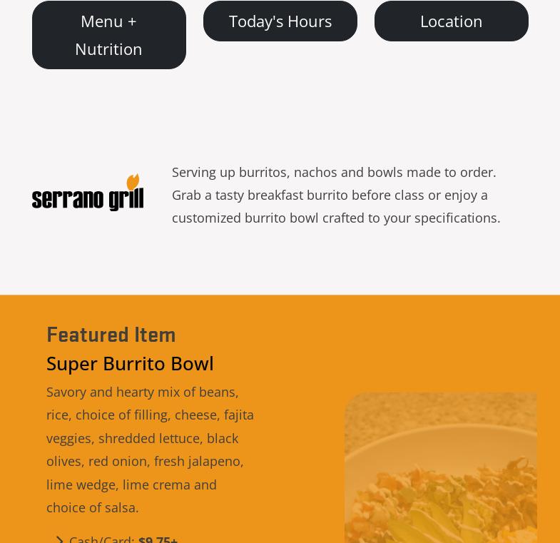 North Porch Cafe Menu