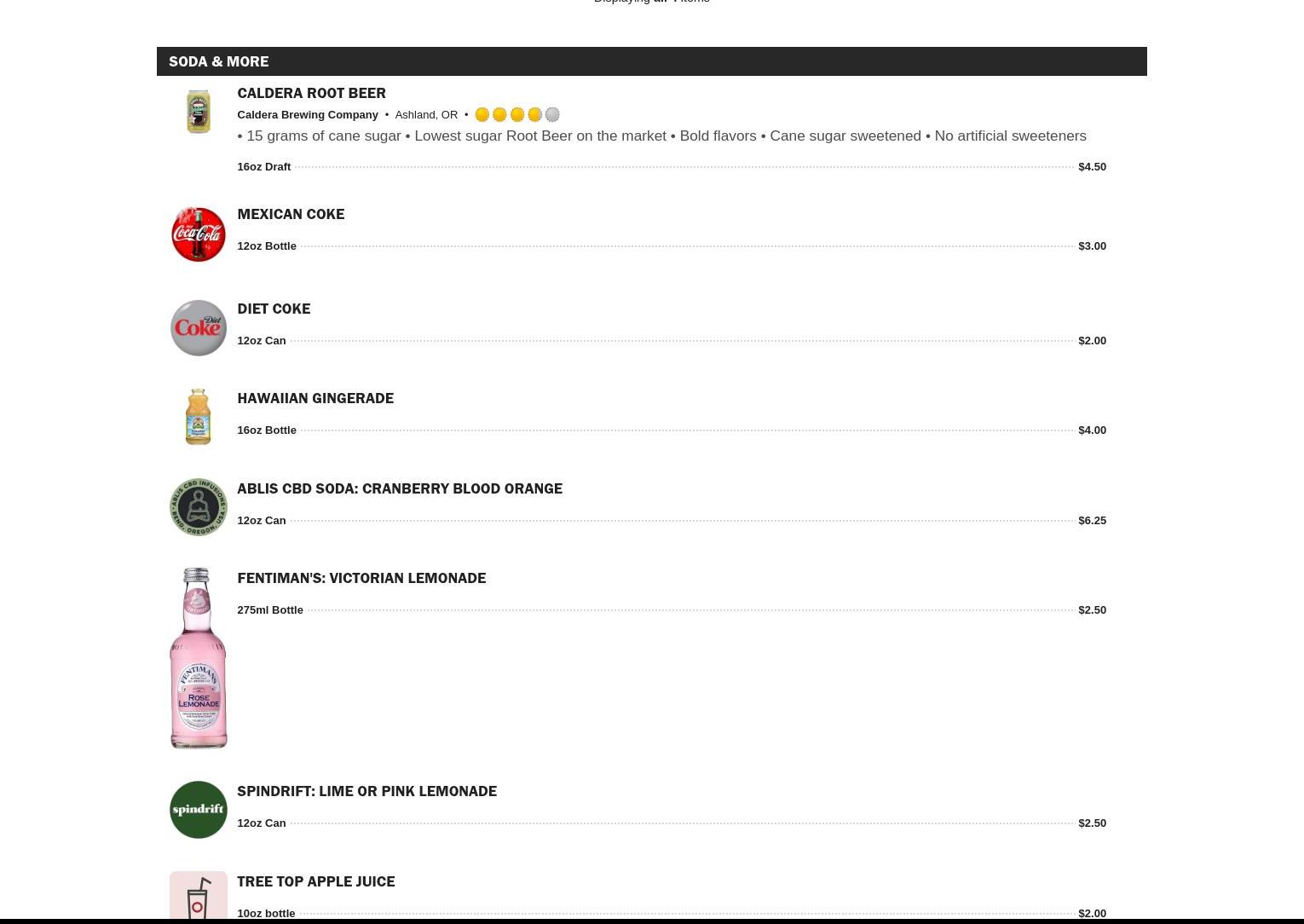 Oakshire Brewing Menu