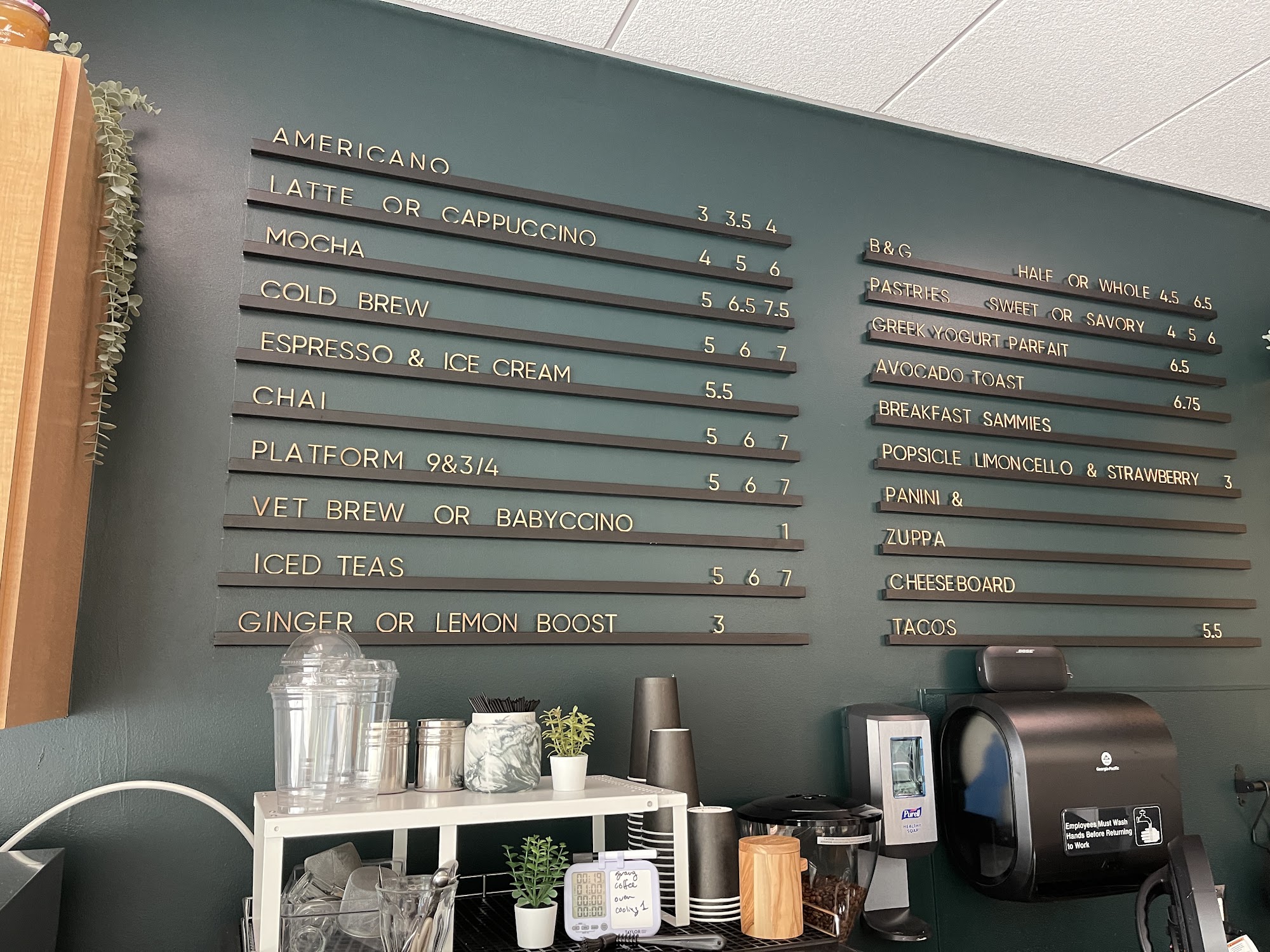 Take Five Café Menu