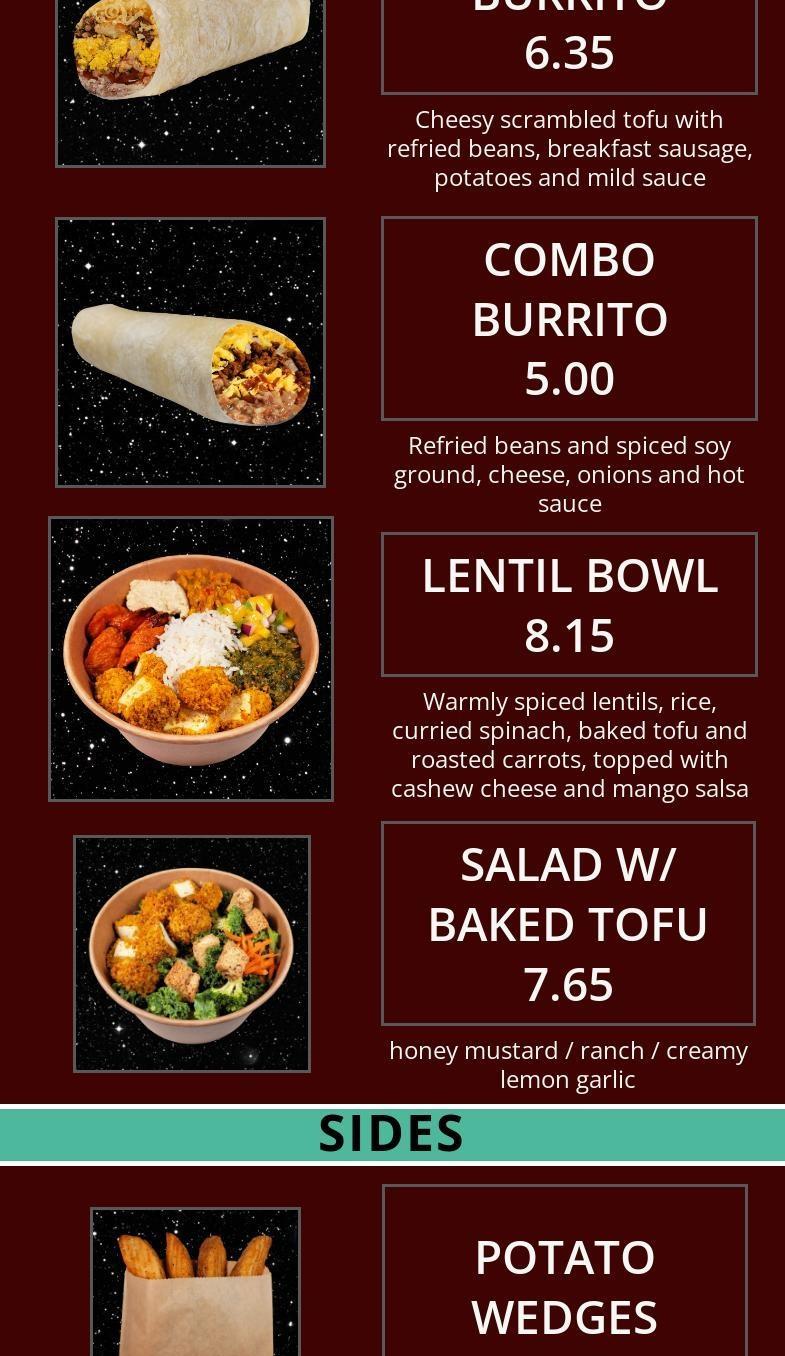 Darlene's Veg Menu