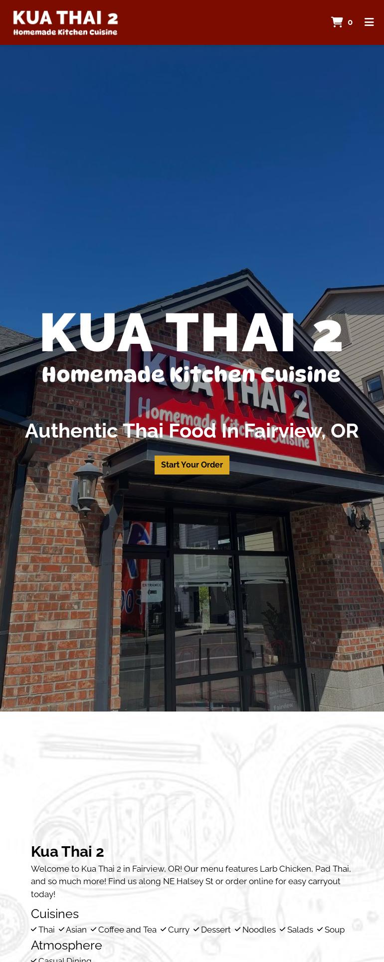 KUA THAI 2 Menu