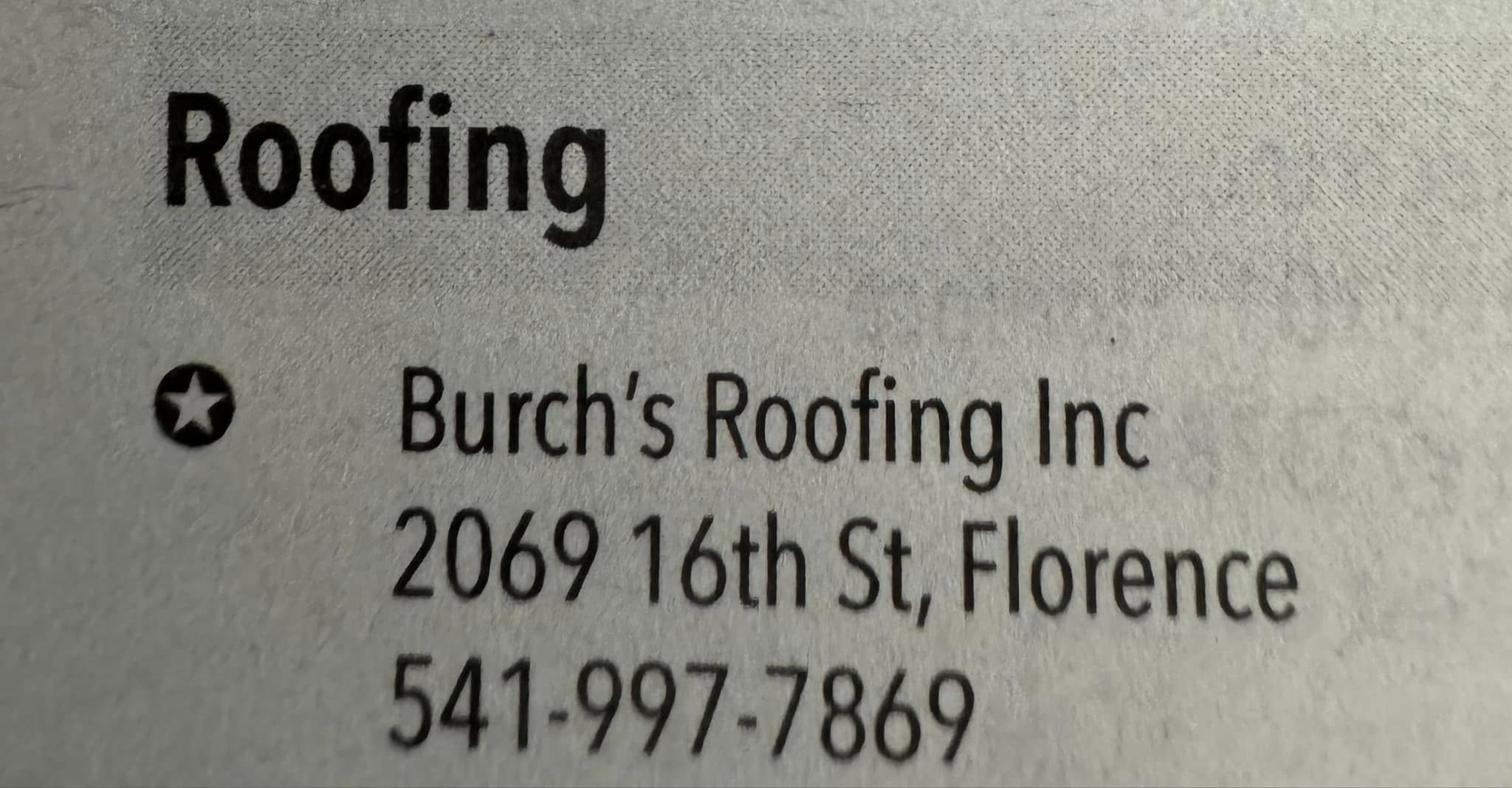 Burch's Roofing Inc