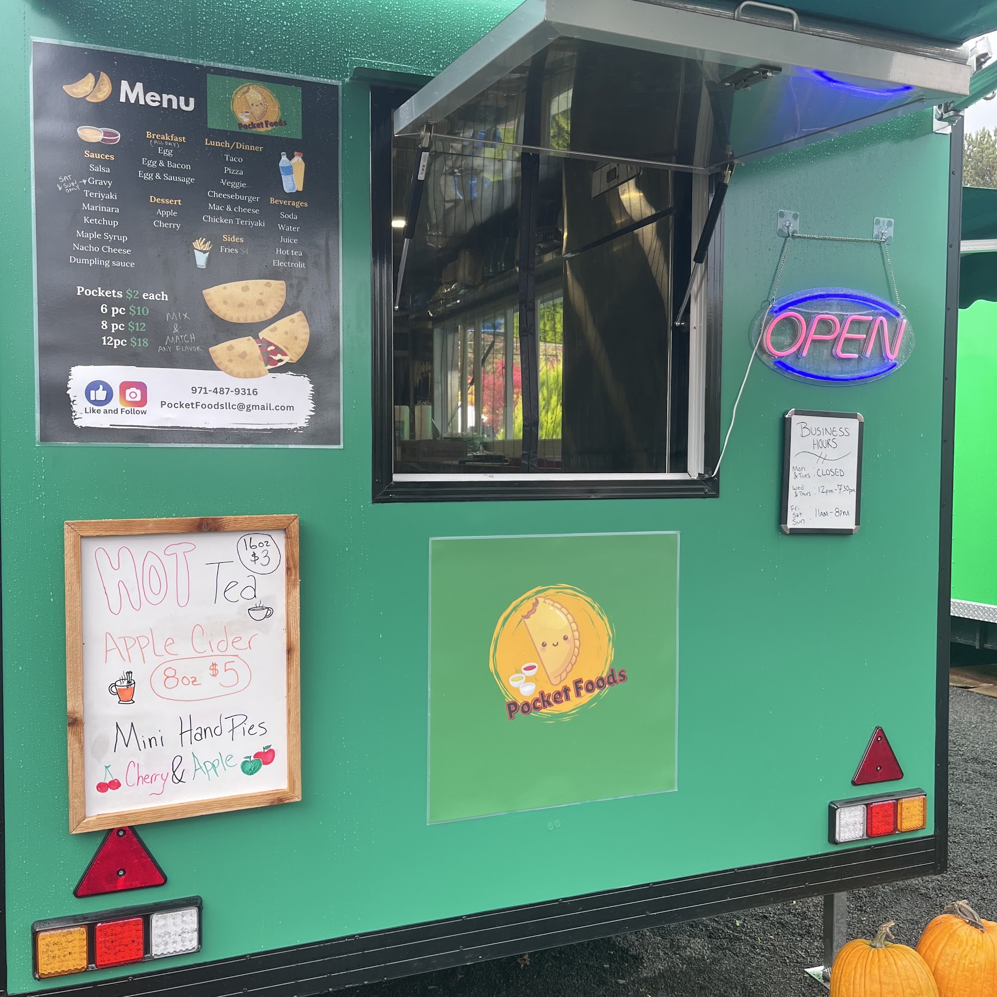 Pocket Foods Menu