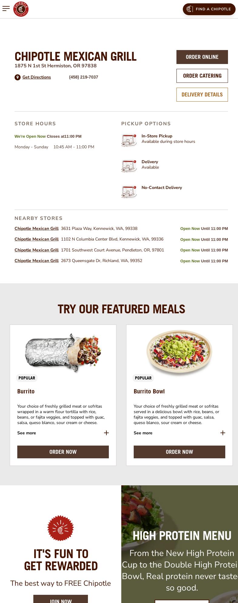 Chipotle Mexican Grill Menu