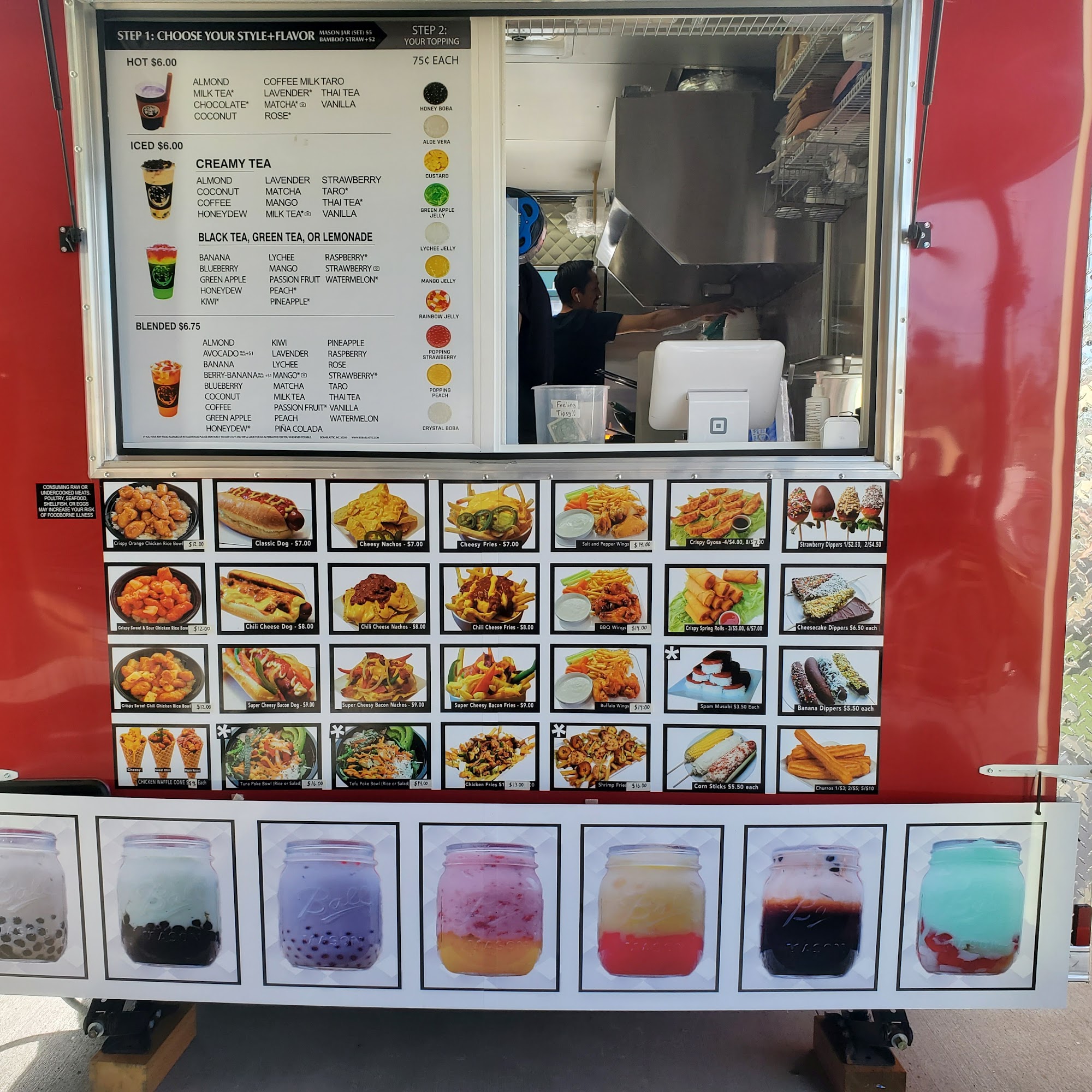Bobablastic Menu