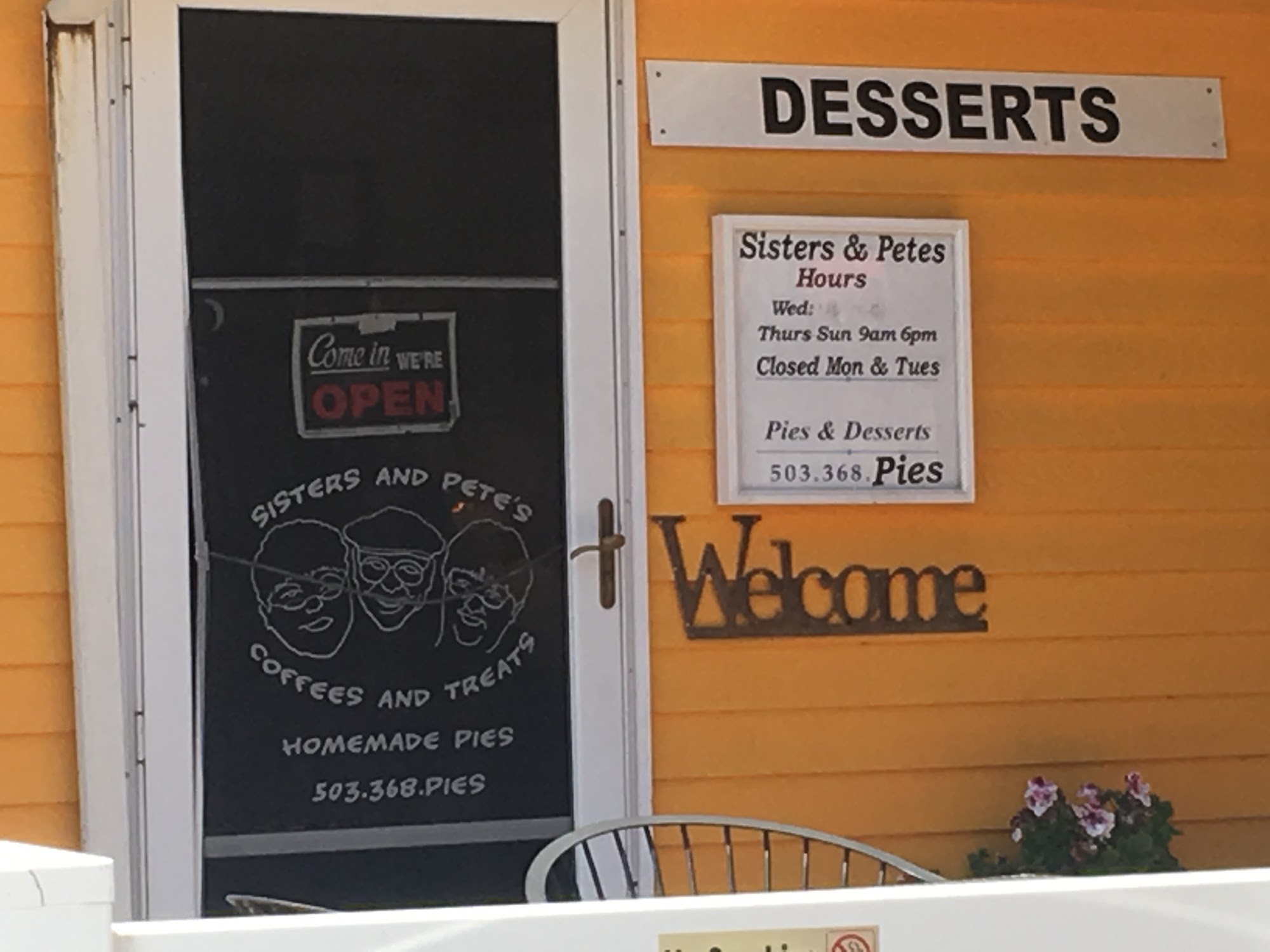 Sisters And Pete's Coffee And Treats Menu
