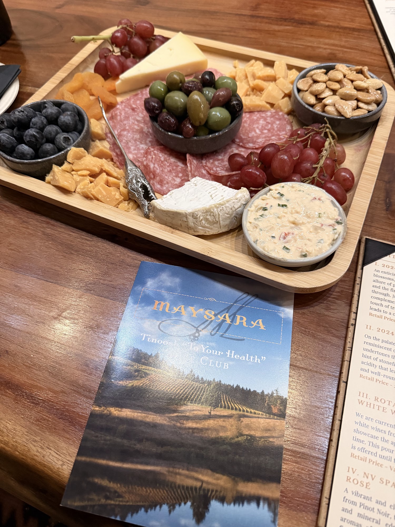 Maysara Winery Menu