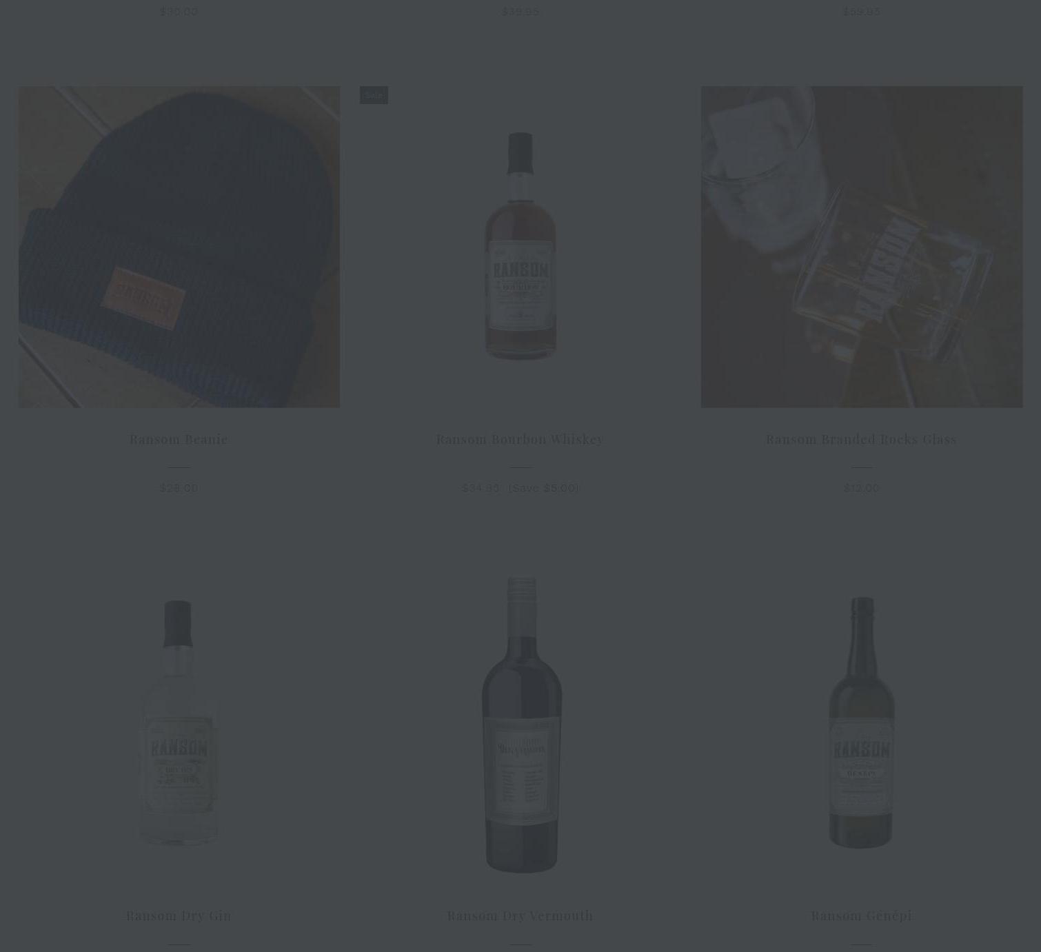 Ransom Wine Co. & Distillery Tasting Room Menu