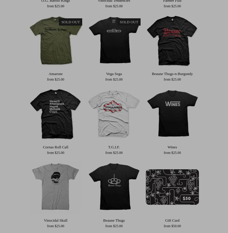 Maison Noir Wines Menu