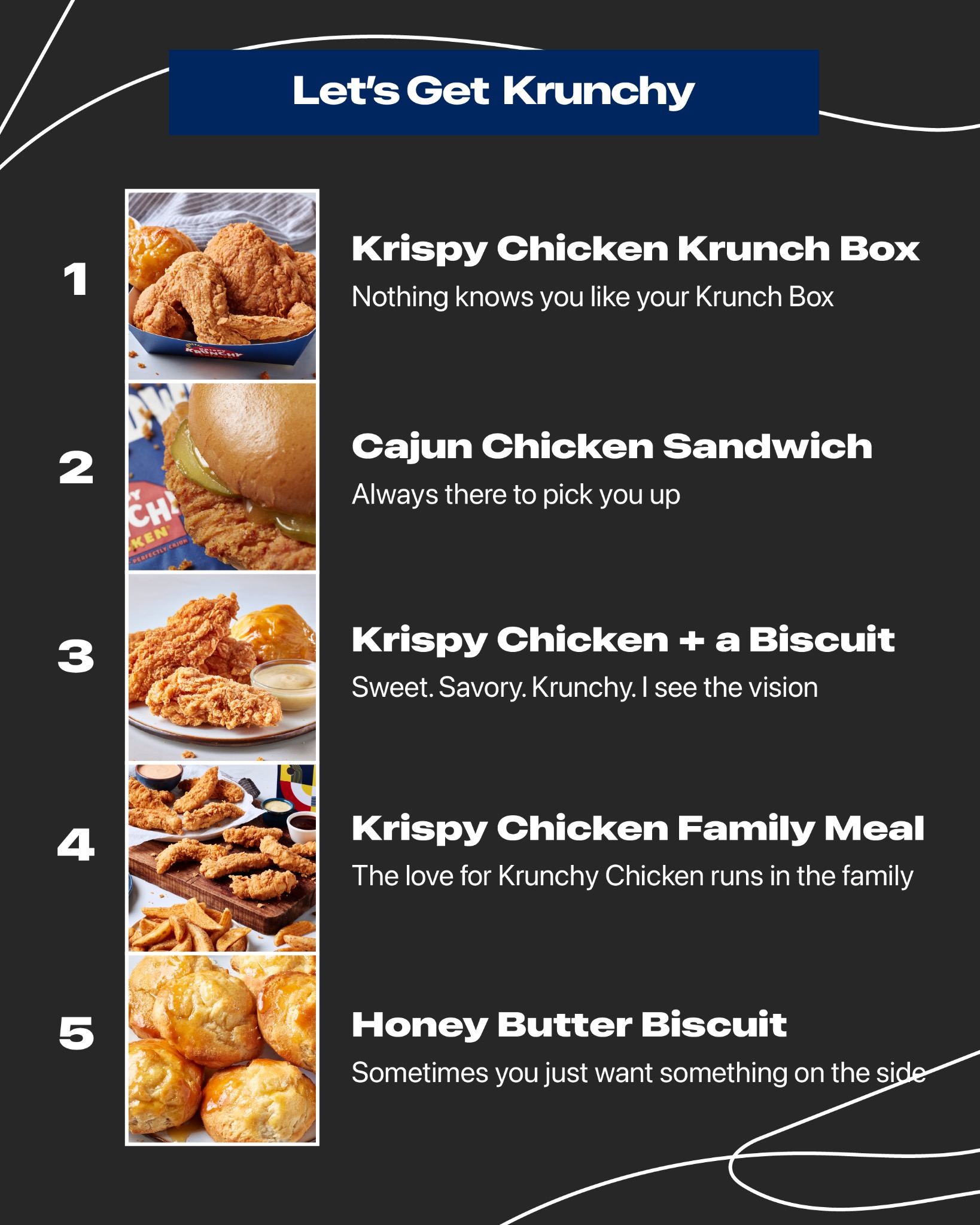 Krispy Krunchy Chicken Menu