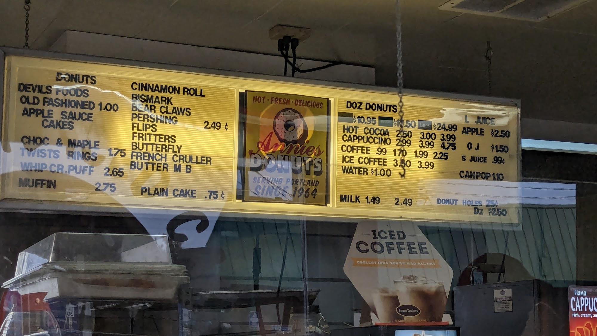 Annie's Donut Shop Menu