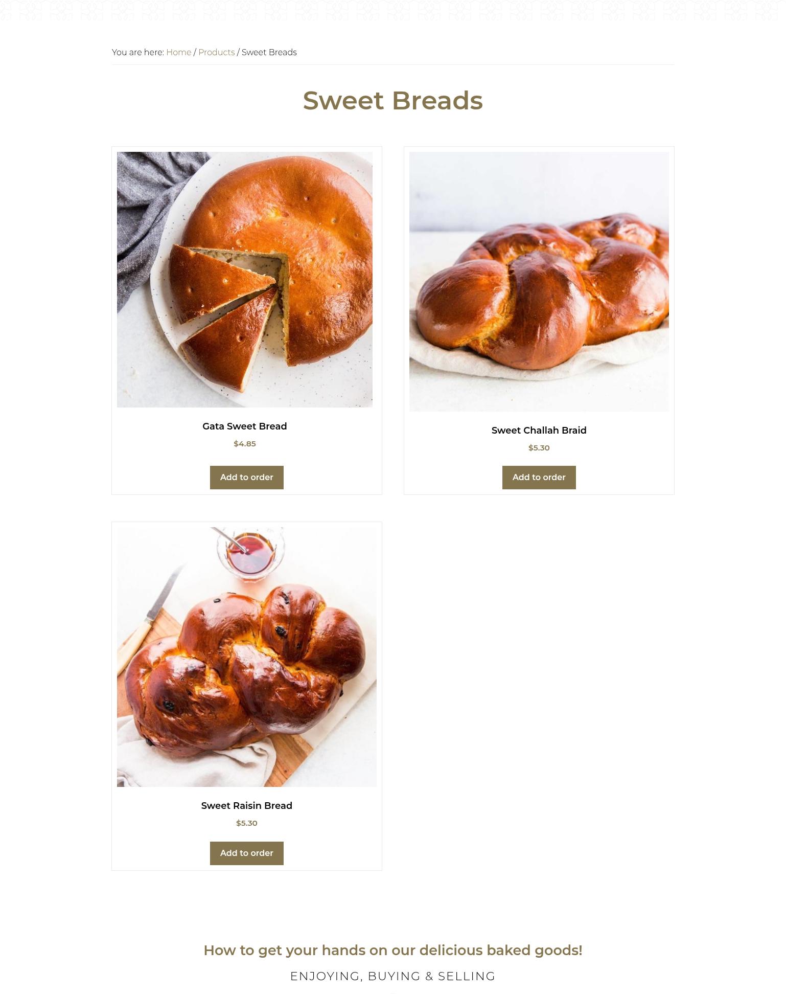 Eurobake Bakery Menu