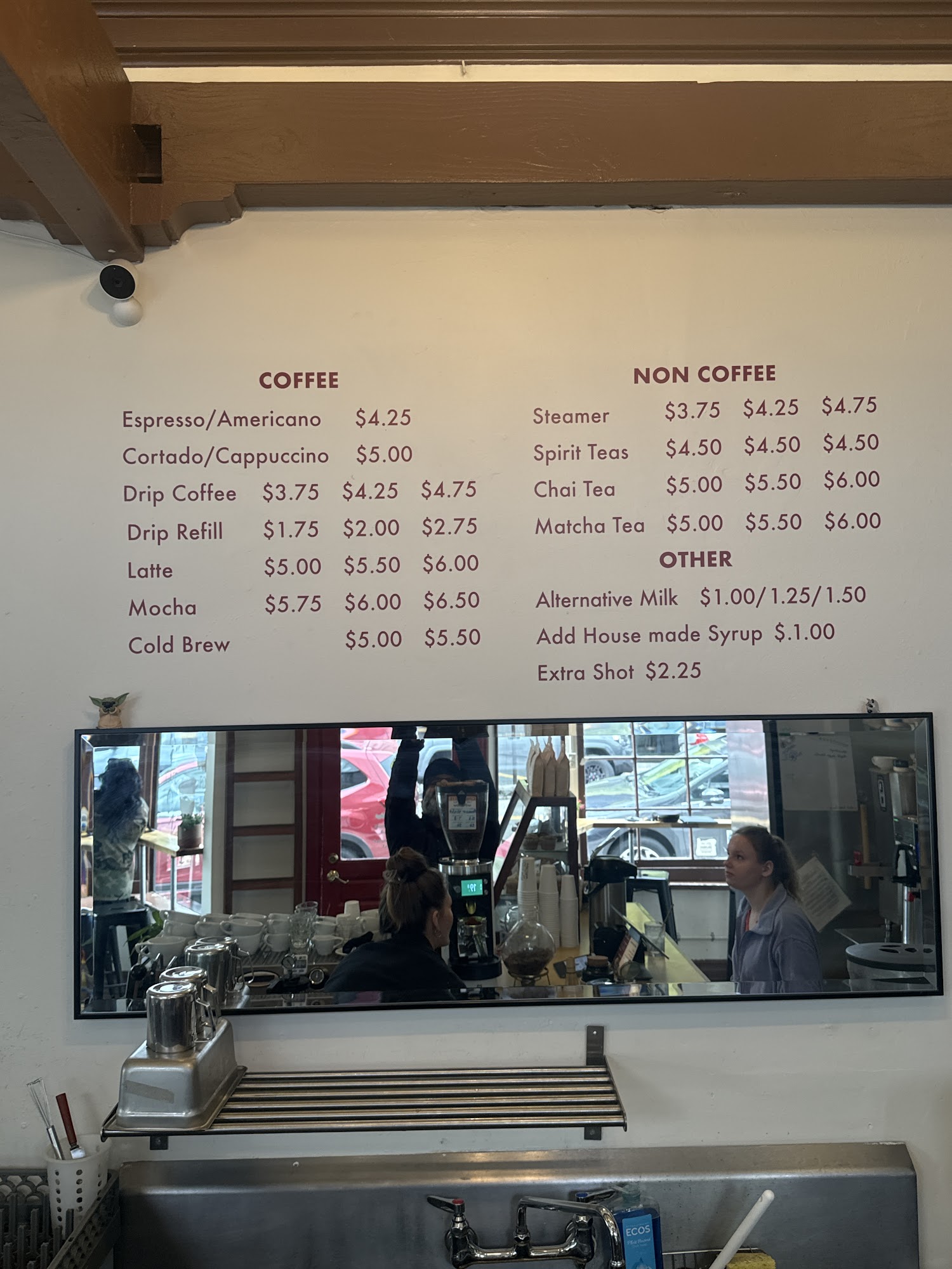 Cafe Cinco Siete Menu