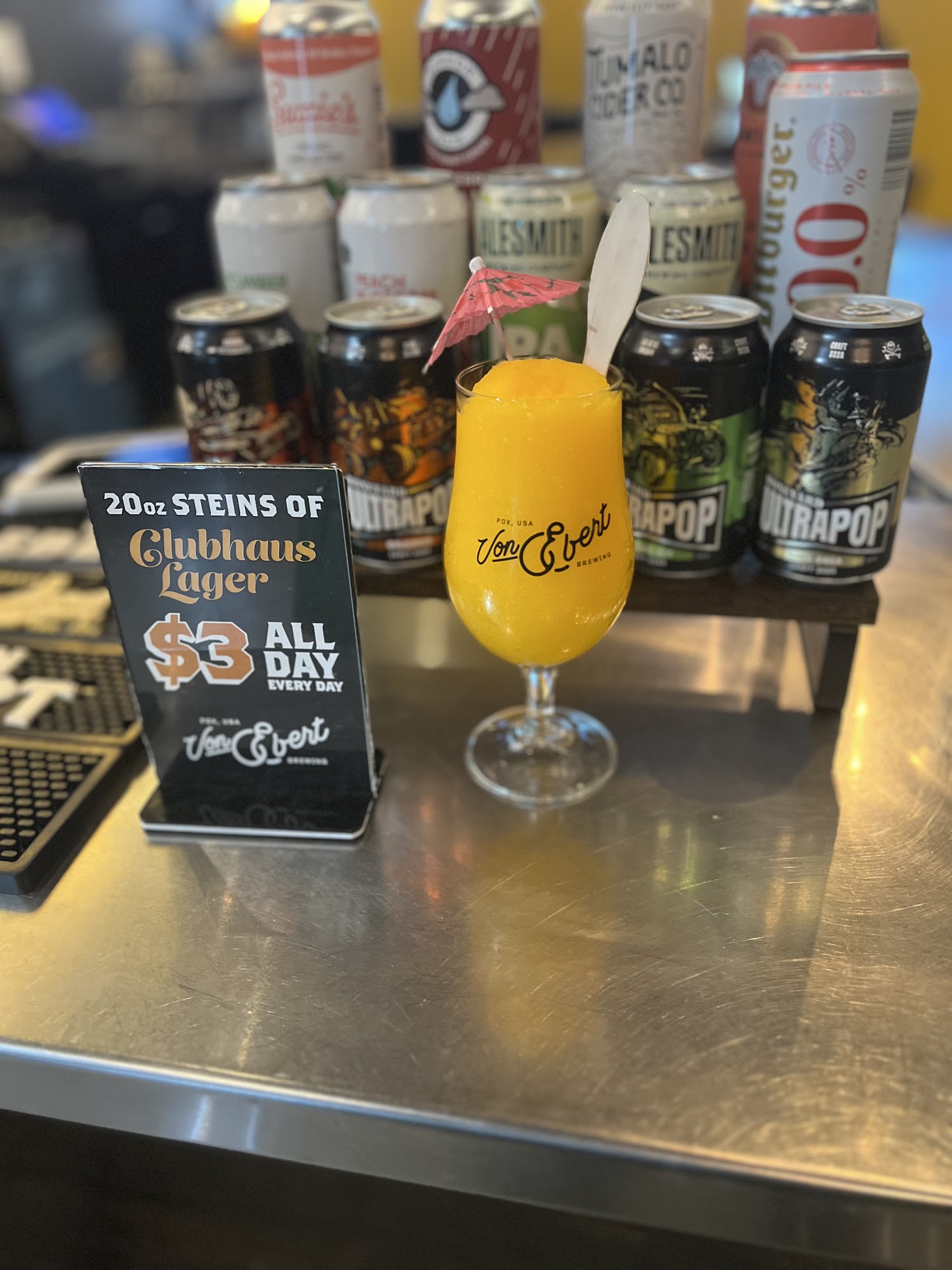 Von Ebert Brewing Menu