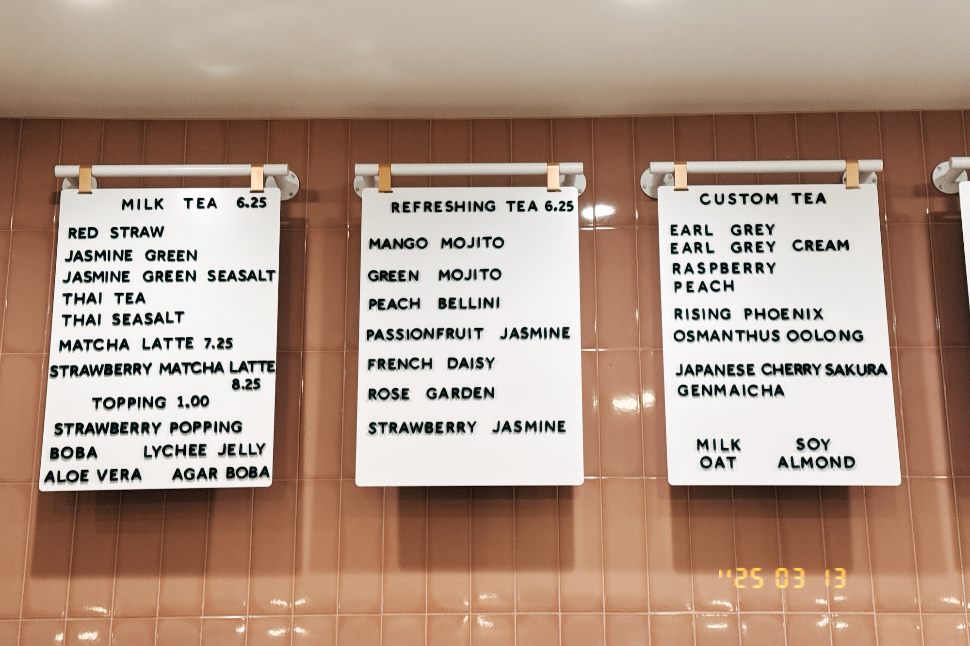 Redstraw Tea Bar Portland Menu